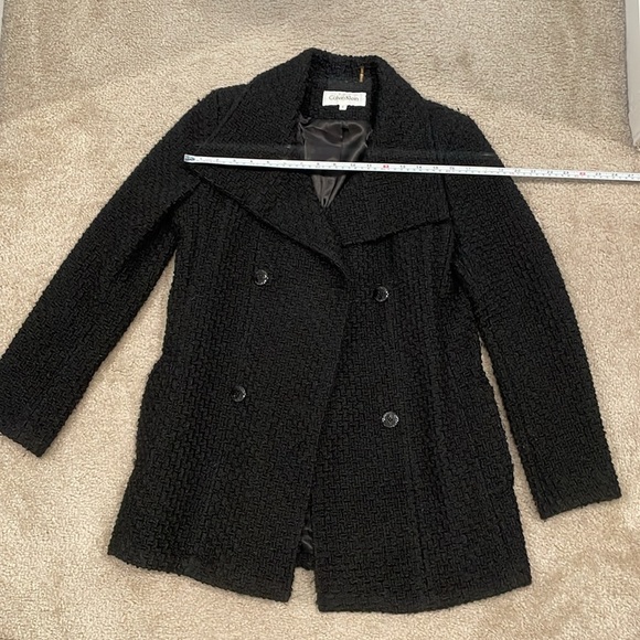 Calvin Klein women size 6 black jacket with belt - Picture 3 of 9